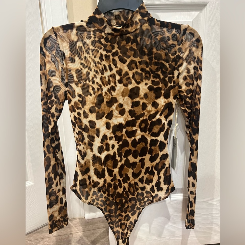 Sheer Cheetah Print Bodysuit